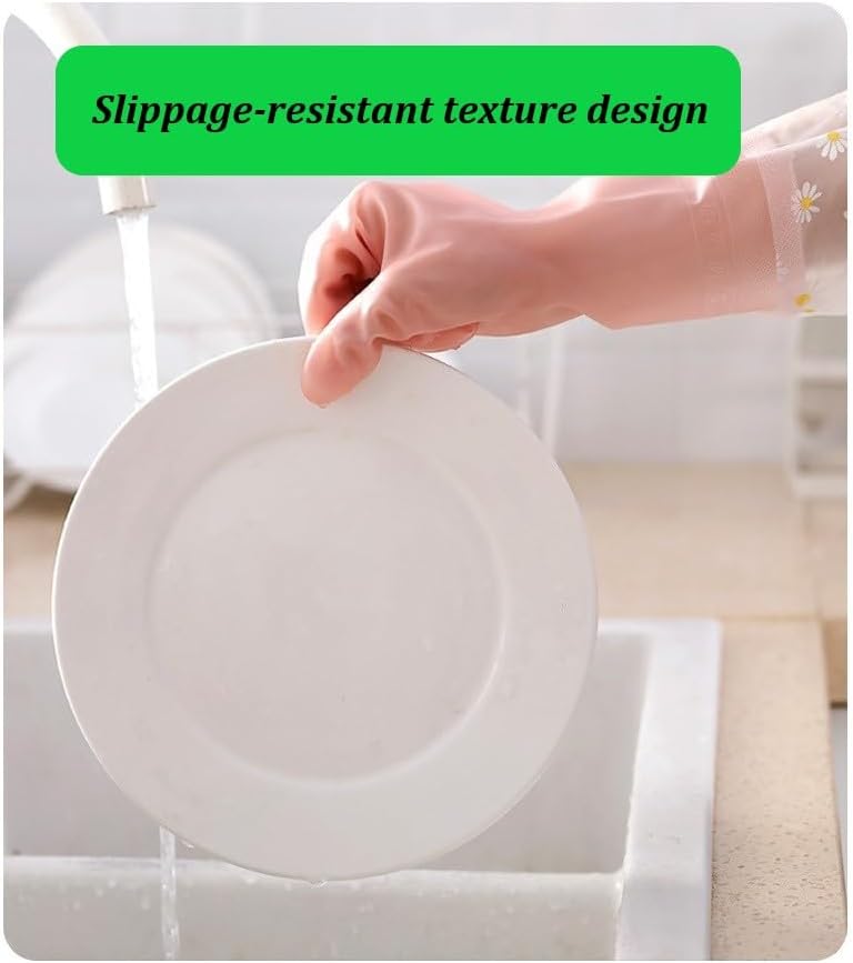 Dishwashing Cleaning Gloves Waterproof Tear-Resistant Household Rubber Cleaning - Image 5
