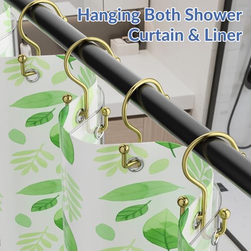 Goowin Shower Curtain Hooks, Anti-Drop Metal Shower Curtain Rings Hooks - Image 5