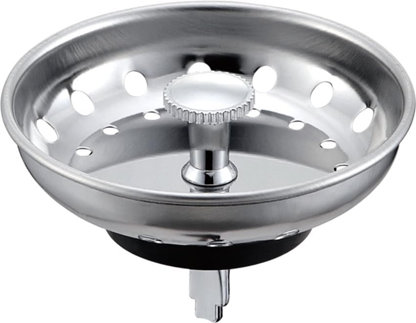 3.5" SS Kitchen Sink Strainer, Drain Basket & Stopper Set - Image 2