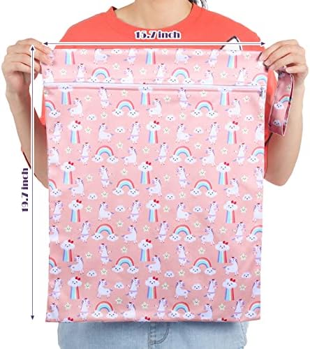 Shappy 2 Pack Wet Dry Bag Travel Laundry Waterproof, Flamingo Style - Image 2