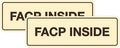 Signs ByLITA Standard FACP Inside Sign | Fire Safety Signage (Ivory/Dark Brown) - Medium 2 Pack