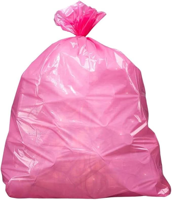 Plasticplace 12-16 Gallon Trash Bags │ 1.2 Mil │ Pink Garbage Can Liners │ 24” - Image 2