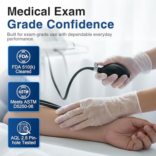 Schneider Medical Vinyl Exam Disposable Gloves Latex Free - Image 2