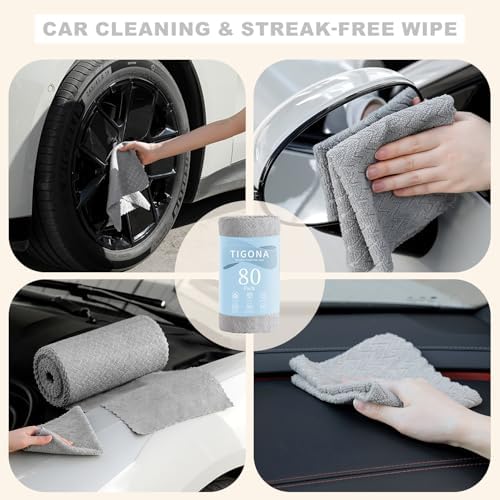80 Pack Microfiber Cleaning Cloth Roll Reusable Paper Towels 12"x12" Tear Away - Image 6