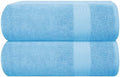 GLAMBURG Premium Cotton Oversized 2 Pack Bath Sheet 35x70-100% Pure Cotton by GLAMBURG