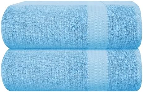 GLAMBURG Premium Cotton Oversized 2 Pack Bath Sheet 35x70-100% Pure Cotton by GLAMBURG