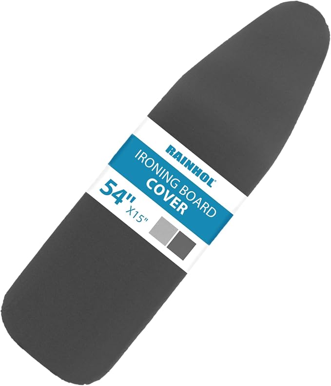 Iron Board Cover with Padding, RAINHOL Black Standard Size 15"x54" by RAINHOL