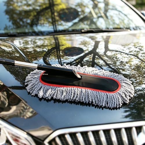 Car Duster Exterior Scratch Free, Microfiber Vehicle Dust Cleaning Brush - Image 2