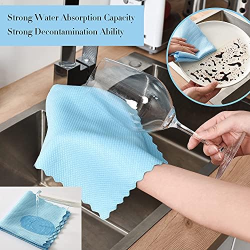 Streak-Free Miracle Cleaning Cloths, 20 Pack Fish Scale Cleaning Cloth Reusable - Image 2