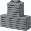 Homaxy 12 Pack 100% Cotton Kitchen Towels and Dishcloths Set by Homaxy