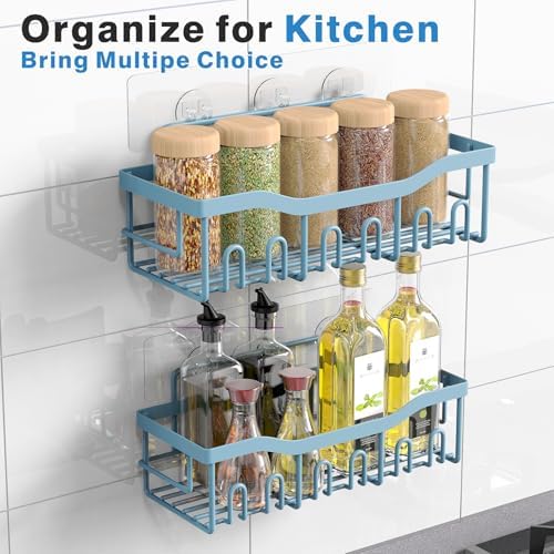 EUDELE Shower Caddy 2 Pack, Adhesive Shower Organizer - Image 6