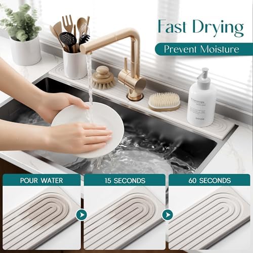 eormoe 30 Inch Faucet Mat for Kitchen Sink - Image 3
