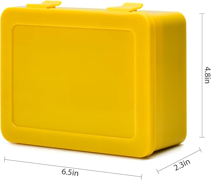 ALCYON Battery Organizer Box for 24 AA & 30 AAA Batteries-Yellow | Plastic Box - Image 5