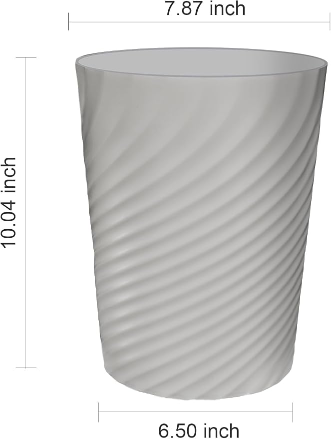 DAJITRE 1.8 Gallon Small Trash Can Wastebasket Recycling Bin Slim Profile - Image 6