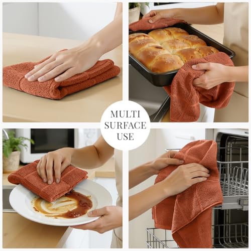 Homaxy 100% Cotton Kitchen Towels 18"x28", 6 Pack Dish Towels - Image 5