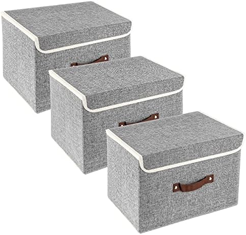 TYEERS Collapsible Storage Boxes, Washable Fabric Storage Bins by StorageOrganization