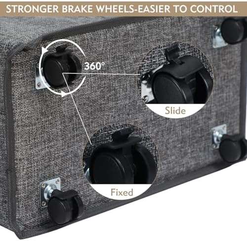 DOKEHOM 29" Enlarged Slim Rolling Laundry Basket Hamper on Wheels - Image 5