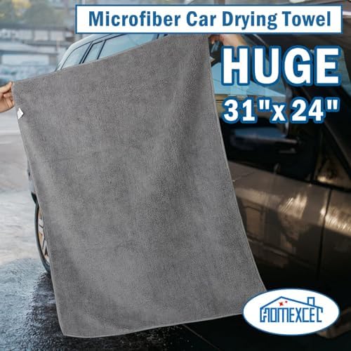 HOMEXCEL Professional Large Microfiber Car Drying Towels 4 Pack - Image 3