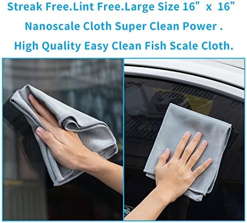 Easy Clean Fish Scale Nanoscale Cleaning Cloth, Streak Free Microfiber Glass - Image 2