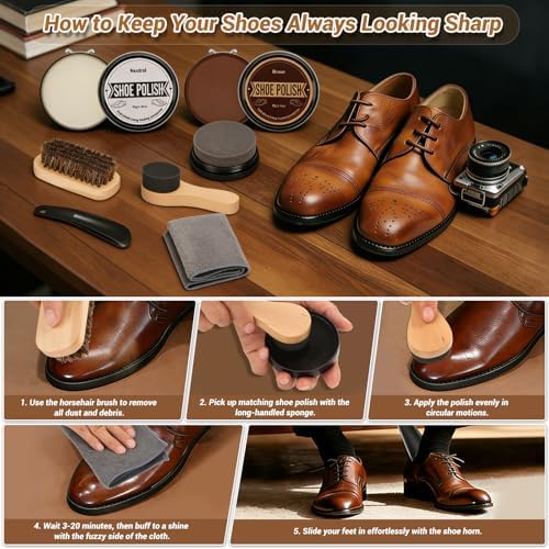 Cruzix Leather Shoe Polish Kit- Shoe Shine Gift - Image 6