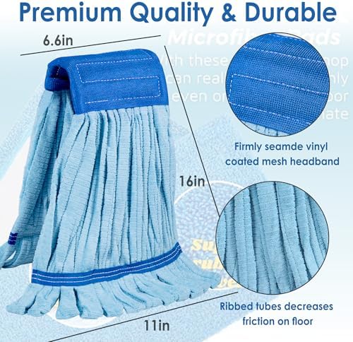2 Pack - Large Commerical Microfiber Tube Mop 400GSM - Heavy Duty Industrial - Image 2