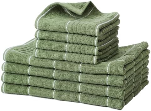 Glynniss Kitchen Towels and Dishcloths Set, Four Dish Towels 16x26 Inches by Glynniss