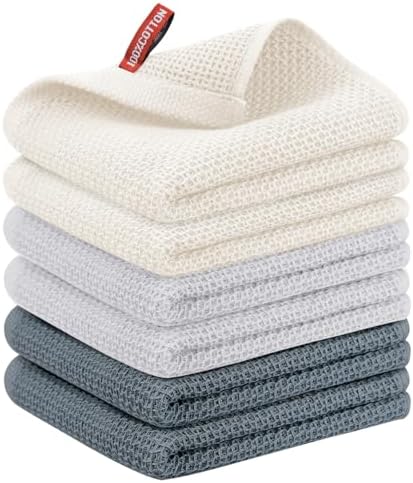 Nialnant 6 Pcs Kitchen Hand Towels, 100% Cotton, 13 x 28 in by Nialnant