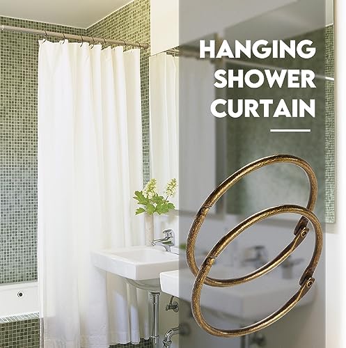 20Pcs Shower Curtain Hooks, Metal Round Shower Curtain Hooks Roman Rings - Image 6