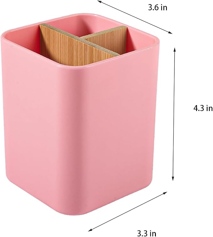 Bamboo Toothbrush Holder for Bathrooms Toothpaste Organizer - Image 5