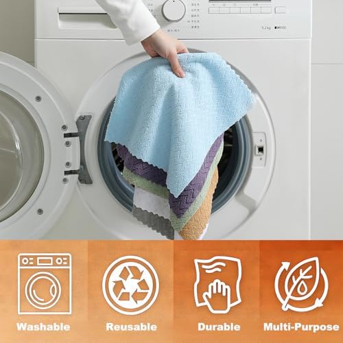 80 Pack Microfiber Cleaning Cloth Roll Reusable Paper Towels 12"x12" Tear Away - Image 5