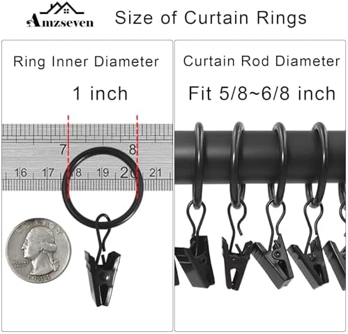 132 Pack Metal Curtain Rings - Image 3