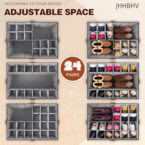 2 Pack Shoe Organizer for Closet - Image 2