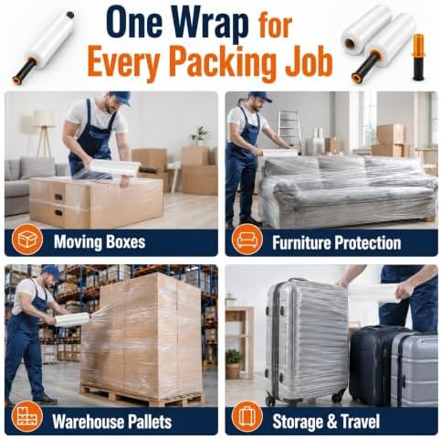 Plastic Wrap for Moving, 2 Pack 15 in x 1000 ft Shrink Wrap - Image 6
