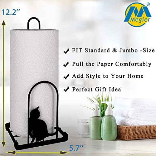 Paper Towel Holder, Kitchen Countertop Paper Towel Stand, Fits Standard Jumbo - Image 2