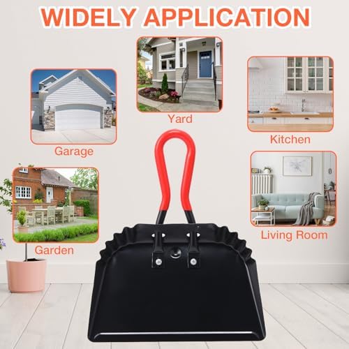 Uiifan 12 Inch Heavy Duty Metal Dustpans - Image 6
