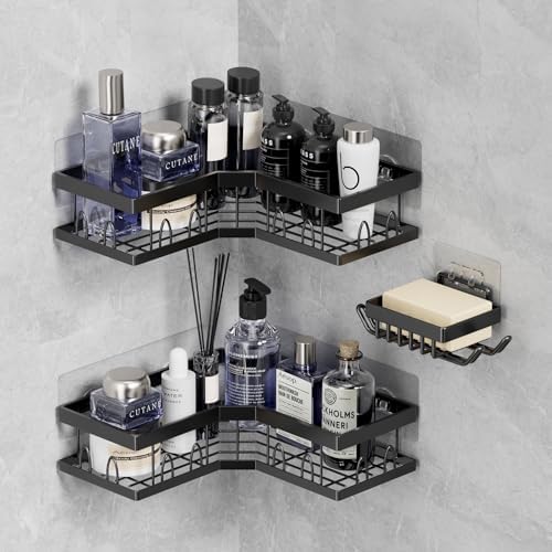Corner Shower Caddy 3 Pack, Wall Mounted Stainless Steel Bathroom Organizer by Unknown