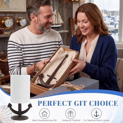 Maxdot Coastal Paper Towel Holder, 8.5 x 7 x 15.5 Inch Heavy Duty Cast Iron - Image 6