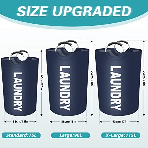 90L Large Laundry Basket, Dirty Clothes Waterproof Laundry Hamper - Image 2