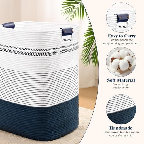 Laundry Hamper, 75L Tall Laundry Basket - Image 7