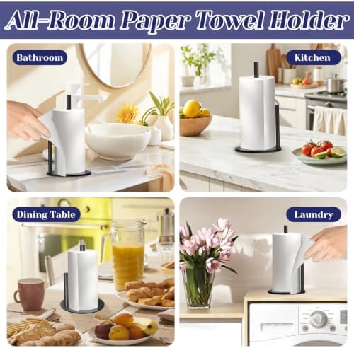 Black Paper Towel Holder, Countertop Paper Towel - Image 2