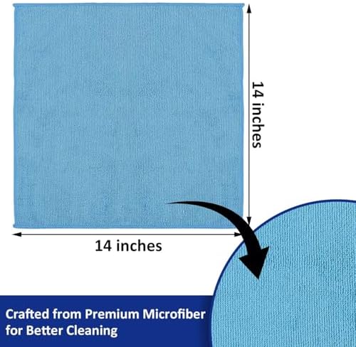 Microfiber Cleaning Cloths, Ultra Absorbent, Streak-Free, and Household Cleaning - Image 4