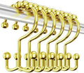 12 Pcs Gold Shower Curtain Hooks, 304 Stainless Steel Shower Curtain Hooks by Unknown