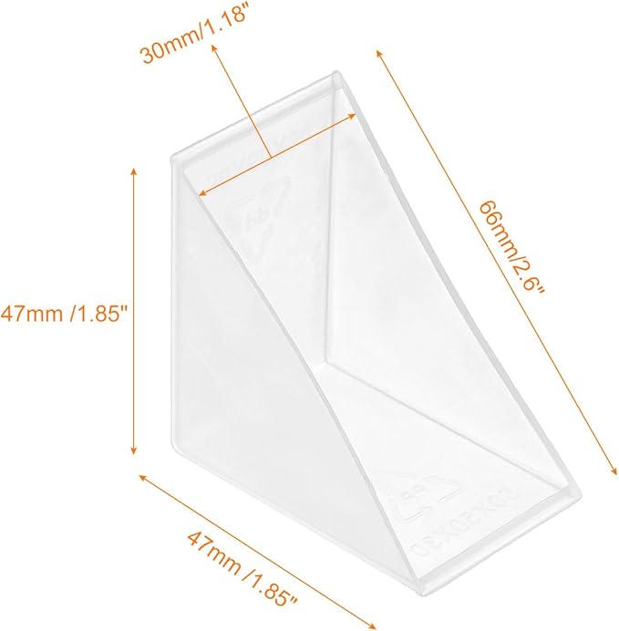 uxcell 20Pcs Plastic Corner Protectors 30x67mm Right Angle Shape Glass Corner Guards Cushion for Corner Protection of Glass, Mirror, Tile, White