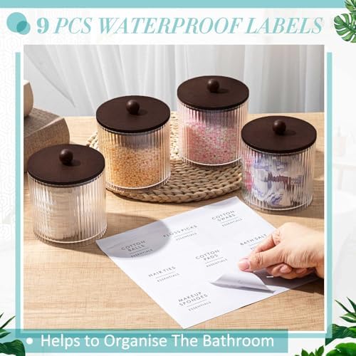 6 Pcs Plastic Holder Dispenser Bathroom Jars - Image 6