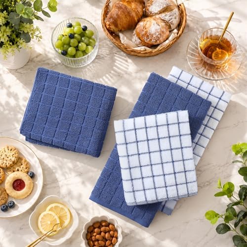 Kitinjoy Premium Kitchen Towels, Large 100% Cotton Terry 390 GSM Kitchen Hand - Image 5