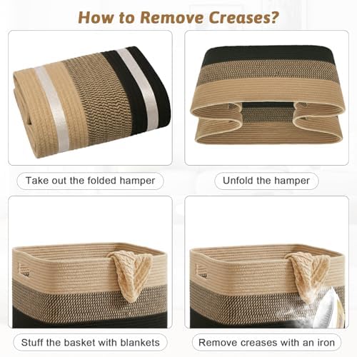 Artfeel Blanket Basket, Rectangle Woven Baskets - Image 7
