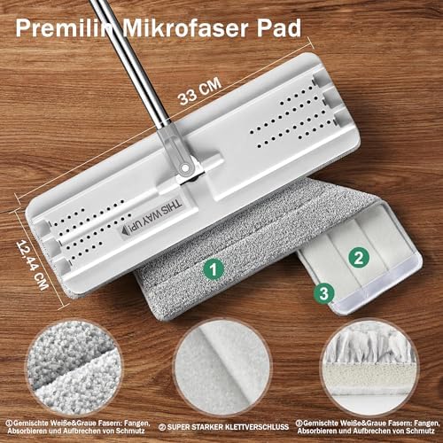 JOYMOOP Flat Mop with Microfiber Pad - Image 2