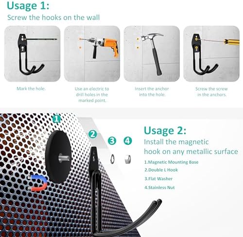 ENUODA Strong Magnetic Hooks Heavy Duty Magnetic Garage Hook, Large Magnet Hooks - Image 6