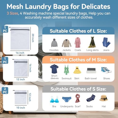 Mesh Laundry Bags for Delicates, Lingerie Bags for Washing Delicates, Laundry - Image 2