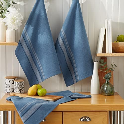 DII French Stripe Dishtowels, Kitchen Collection, 20 x 30, Chambray Blue - Image 6